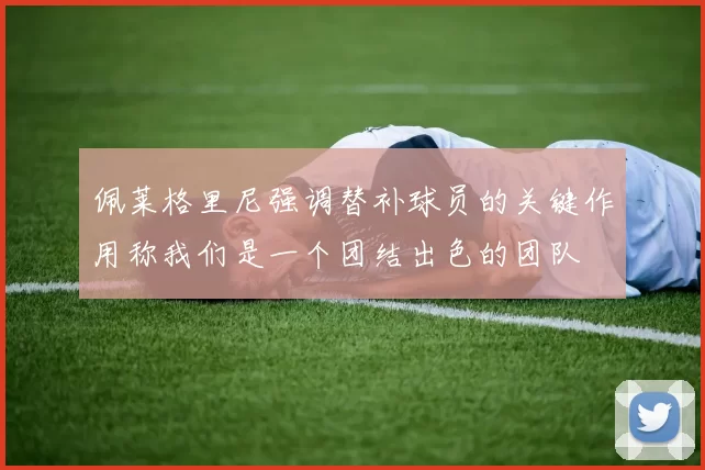 佩莱格里尼强调替补球员的关键作用称我们是一个团结出色的团队